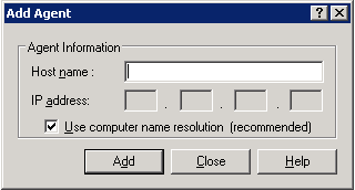 在"经典视图"中的“添加代理”对话框