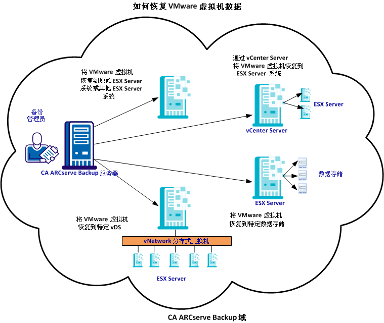 恢复 VMware 虚拟机数据