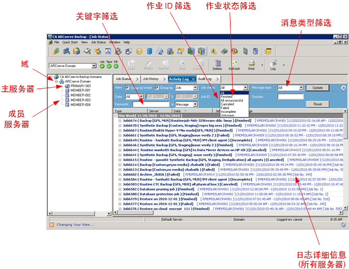 图解：活动日志 - 集中日志纪录。