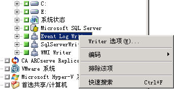 右键单击“源”树中的 Writer，并选择“Writer 选项”。