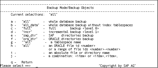 联机备份 Mode_Backup 对象
