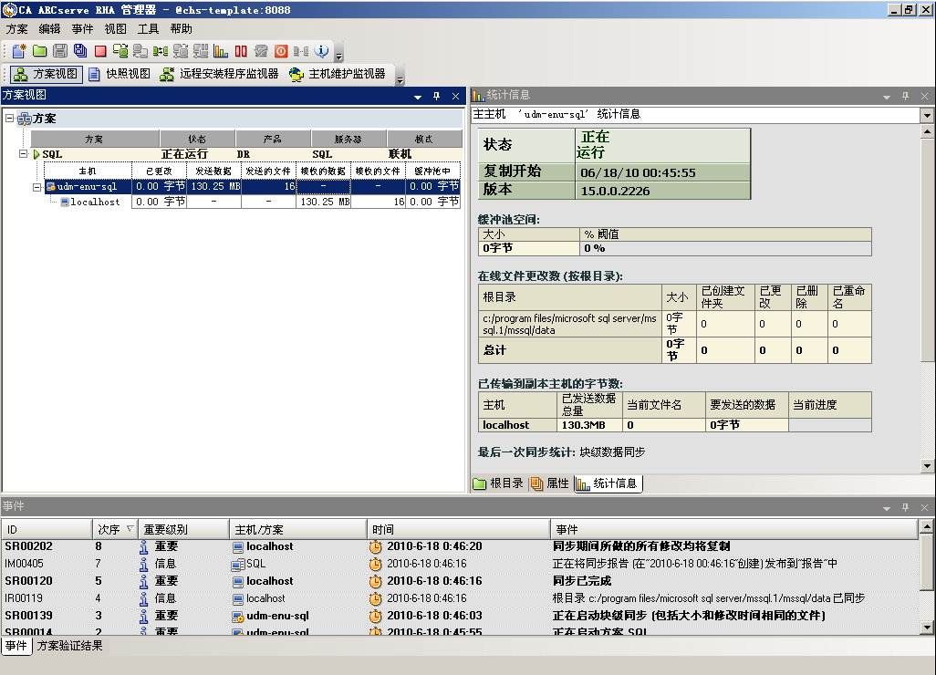 RHA 管理器概述窗口