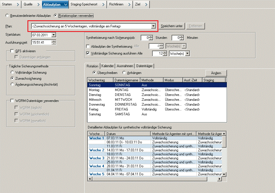 Backup Manager Schedule Tab_Enable GFS For SFB