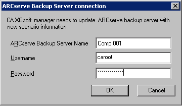 Ausführen von Szenarien – Aktualisierung von ARCserve Backup-Server