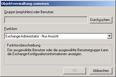 Dialogfeld "Kontrolle zuweisen"