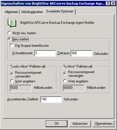 Registerkarte "Agent Notifier"