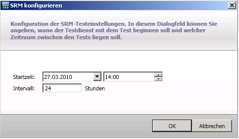 Konfigurieren von SRM-Einstellungen