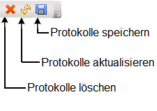 Symbole für Protokollmeldungen