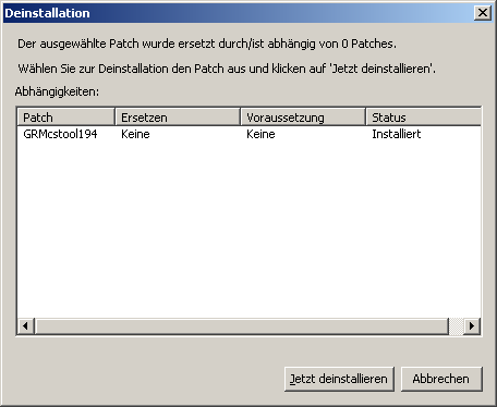 APM--Uninstall Dependencies