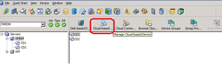 Manage Cloud-based Device from toolbar
