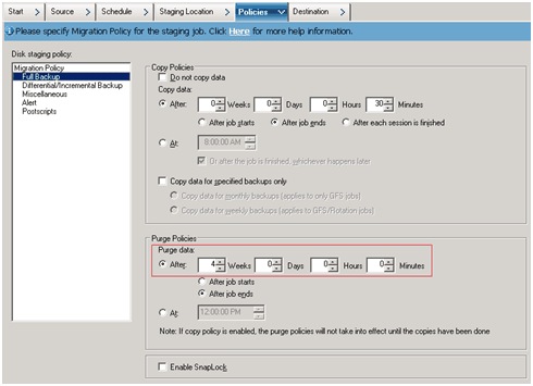 Backup Manager Policies Tab_Rotation Scheme with SFB