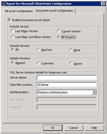 Document-Level Configuration Options