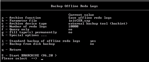 Backup Offline Redo Logs