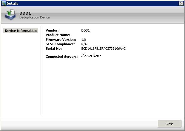 Details for deduplication device