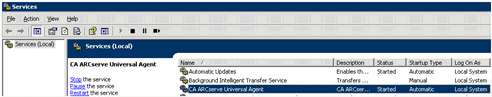 Universal Agent Service Status