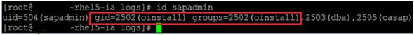 Verify that the Oracle user account is a member of the SAP Oracle installation group.