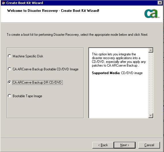 BSBAB---CA ARCserve Backup DR CD/DVD optionscr-drow