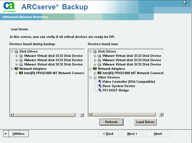 Load Drivers dialog