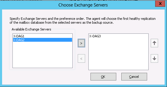 choose exchange server preference order