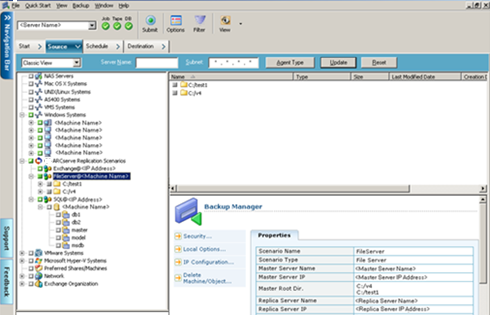 Create Backup Job - Backup Manager