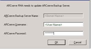 Run Scenario - Update ARCserve Backup Server