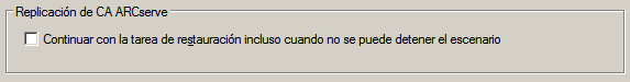 Opción de restauración global de RHA