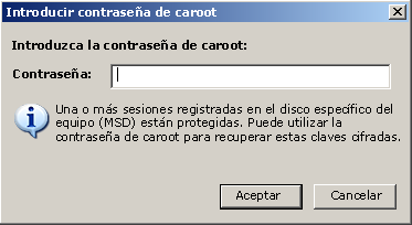 Contraseña caroot