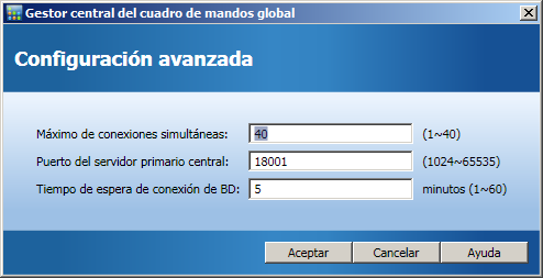 Central Manager - Advanced Settings