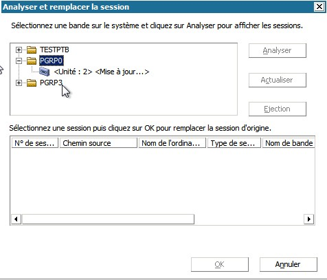 Analyser et remplacer la session