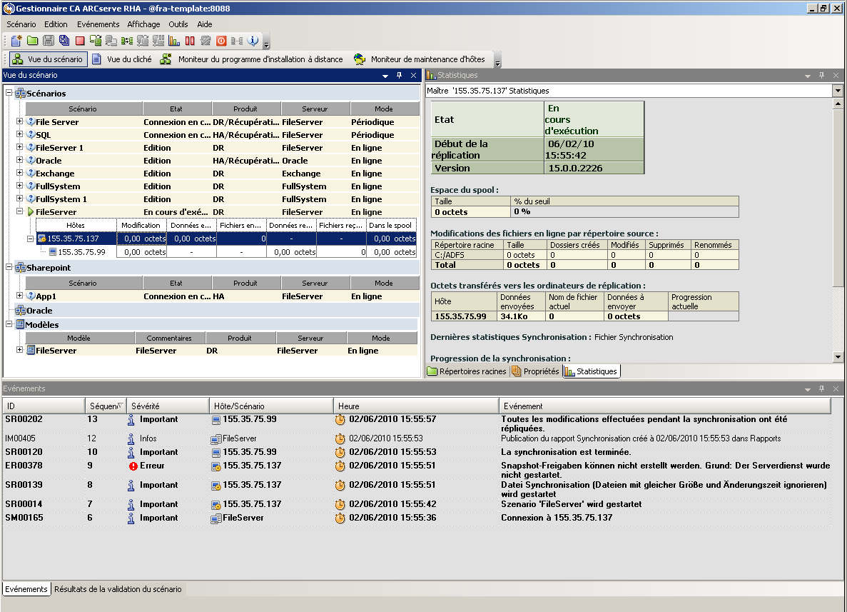 fenêtre de présentation du gestionnaire CA RHA