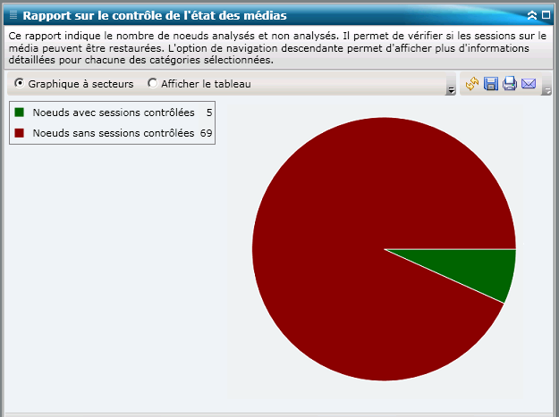 Rapport sur le contrôle de l'état des médias : Graphique à secteurs récapitulatif