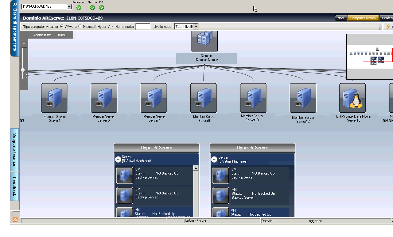 Visualizzazione Computer virtuale filtrata in base al tipo di sistema Hyper-V