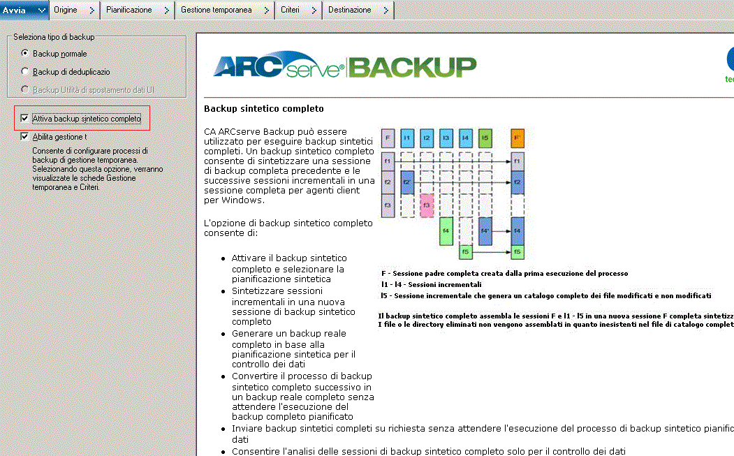 Backup Manager Start Tab_Normal Backup with SFB