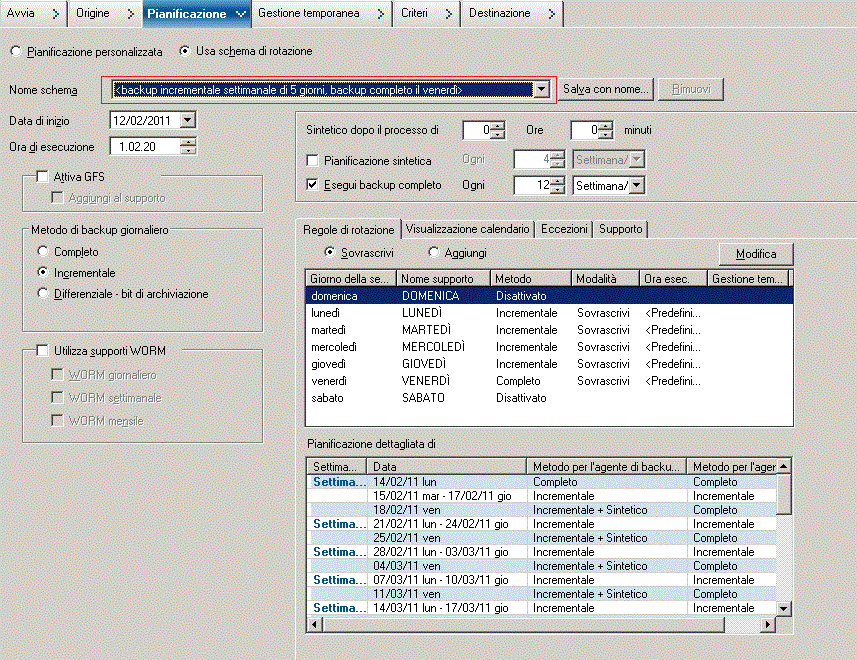 Backup Manager Schedule Tab_Use Rotation Scheme with SFB