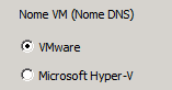 Specificare l'opzione VMware nella schermata Recupera computer virtuale.
