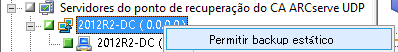 Permitir backup estático