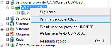 Permitir backup estático