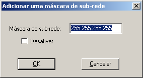 Caixa de diálogo Adicionar uma máscara de sub-rede
