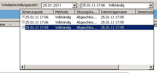 Abbildung des Dialogfelds "Versionsübersicht"