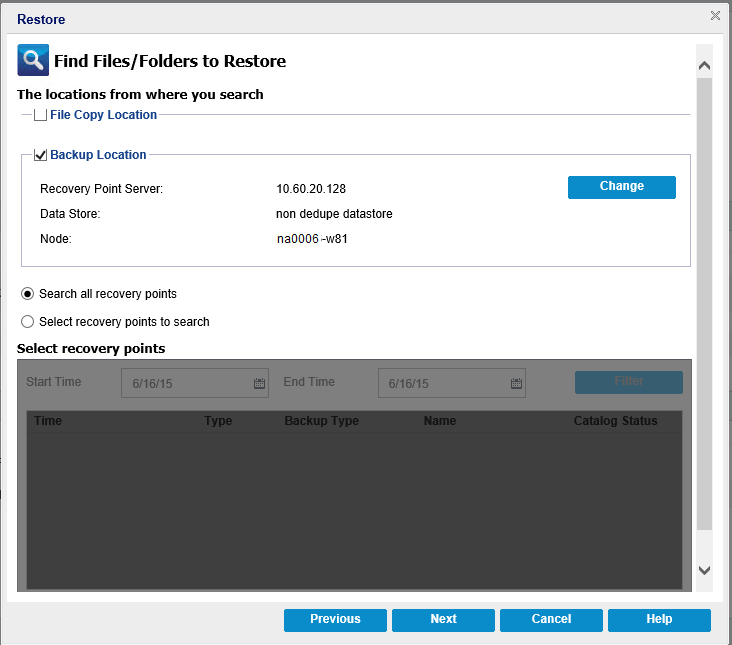 Find Files/Folders dialog. The Help button is highlighted.