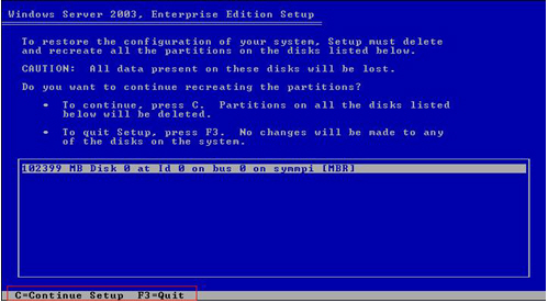 Recreate Partitions