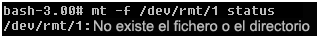 Sintaxis de línea de comandos en plataformas de UNIX: mensaje que describe dispositivos de st no disponibles.