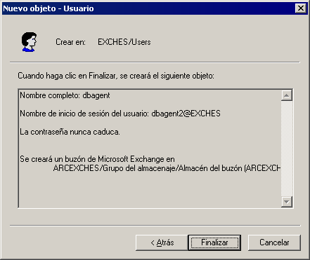 Nuevo usuario de objeto