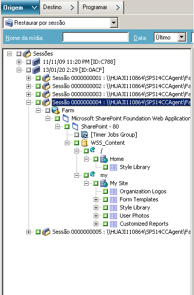 Executar uma restauração no nível de documento para um local alternativo no SharePoint 2010