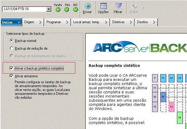 Backup Manager Start Tab_Normal Backup with SFB