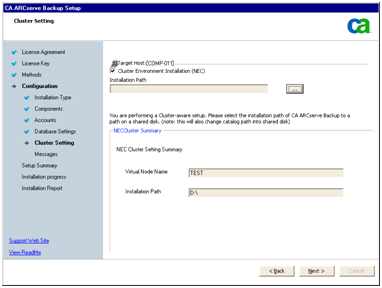 Configuração - Caixa de diálogo Configurações de agrupamento.