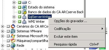 Clique com o botão direito do mouse no Gravador na árvore Origem e selecione Opções do gravador.