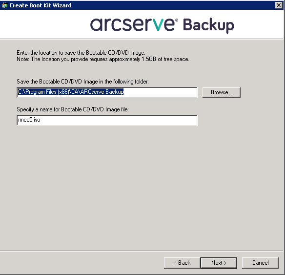 自定义引导 CD/DVD 映像对话框