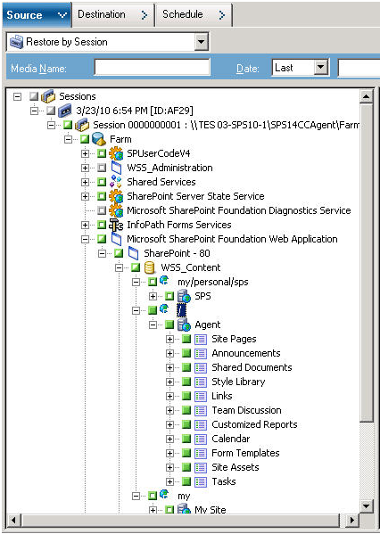 Durchführen einer Wiederherstellung auf Dokumentebene an dem alternativen Speicherort in SharePoint 2010