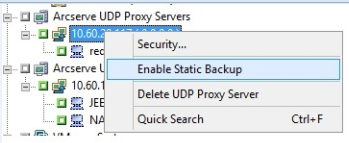 Enable Static Backup